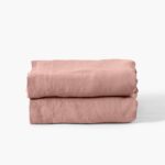 Flatsheet in Washed Linen Songe Ash Pink