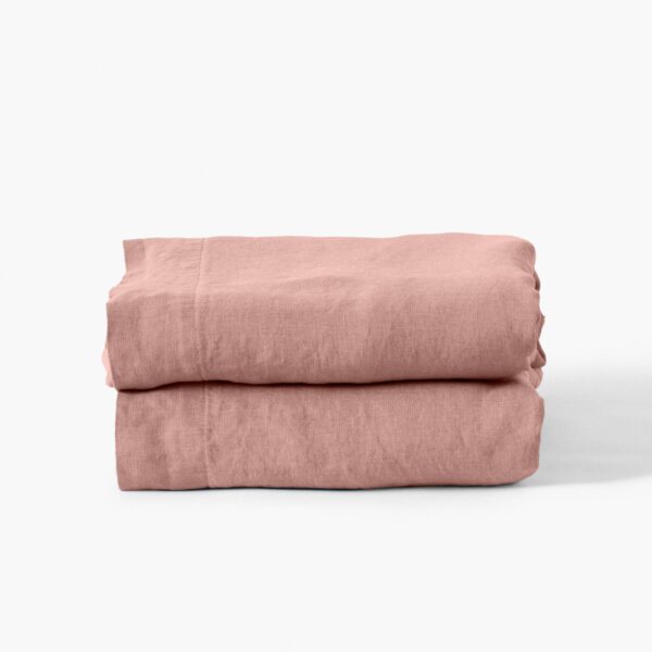 Flatsheet in Washed Linen Songe Ash Pink