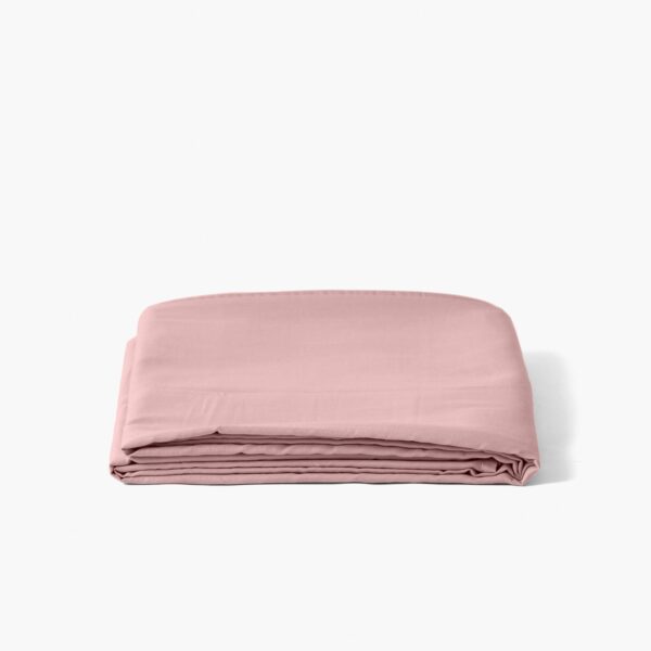 Organic Washed Cotton Flat Sheet - Blush
