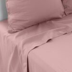 Organic Washed Cotton Flat Sheet - Blush