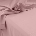 Organic Washed Cotton Flat Sheet - Blush