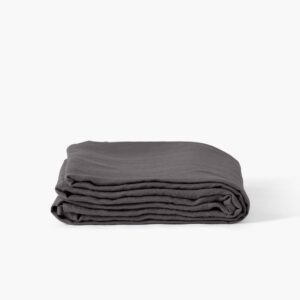 Flatsheet in Washed Linen Songe Charcoal