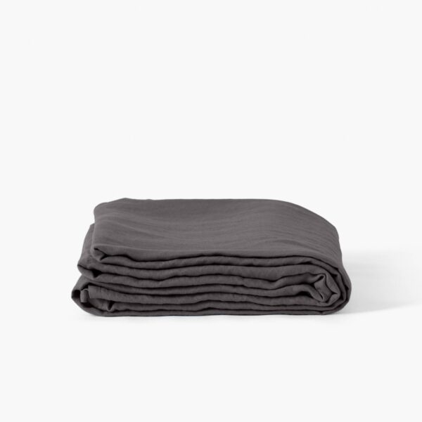 Flatsheet in Washed Linen Songe Charcoal
