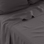 Flatsheet in Washed Linen Songe Charcoal