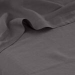 Flatsheet in Washed Linen Songe Charcoal