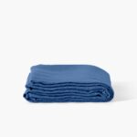 Flatsheet in Washed Linen Songe China Blue