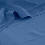 Flatsheet in Washed Linen Songe China Blue