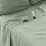 Flatsheet in Washed Linen Songe Eucalyptus
