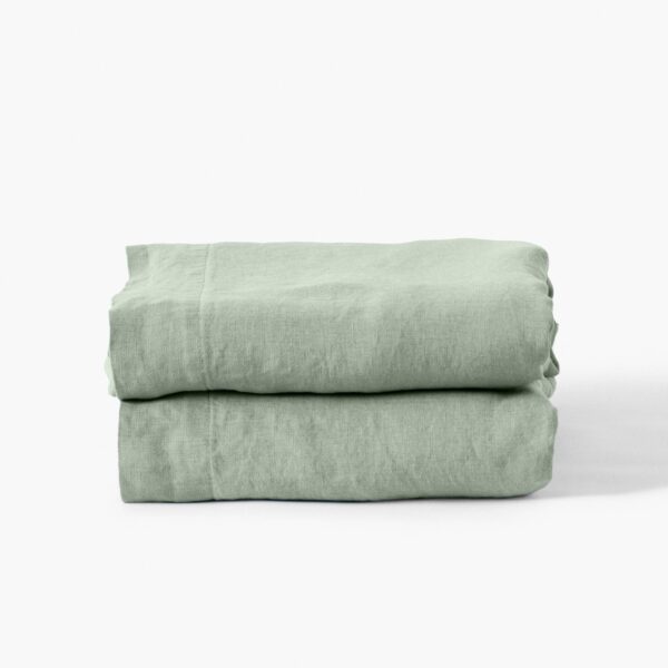 Flatsheet in Washed Linen Songe Eucalyptus