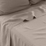Flatsheet in Washed Linen Songe Beige Grey