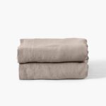 Flatsheet in Washed Linen Songe Beige Grey