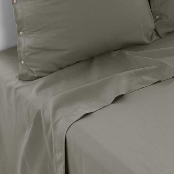 Organic Washed Cotton Flat Sheet - Jade