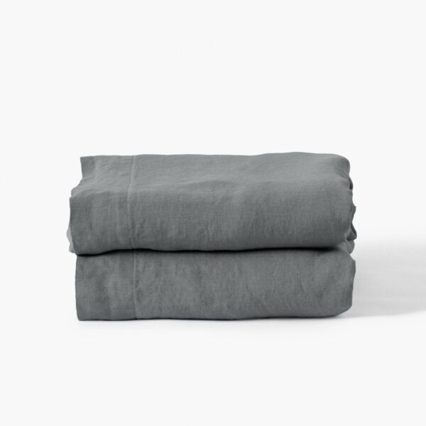 Flatsheet in Washed Linen Songe Ash Khaki