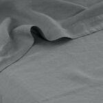 Flatsheet in Washed Linen Songe Ash Khaki