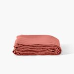 Flatsheet in Washed Linen Songe Terracotta
