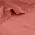 Flatsheet in Washed Linen Songe Terracotta