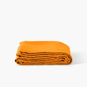 Flatsheet in Washed Linen Songe Turmeric
