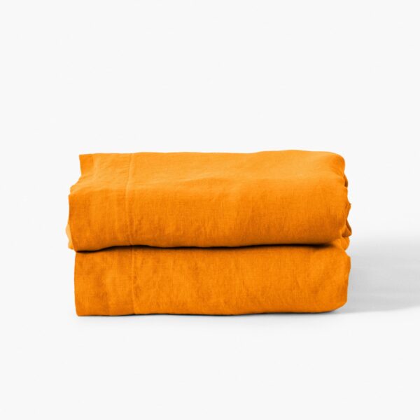 Flatsheet in Washed Linen Songe Turmeric