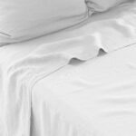 Flatsheet in Washed Linen Songe White