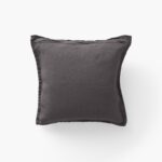 Washed linen cushion cover Songe charbon