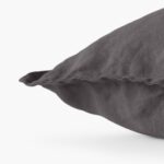 Washed linen cushion cover Songe charbon