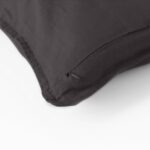 Washed linen cushion cover Songe charbon