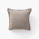 Washed linen cushion cover Songe grège
