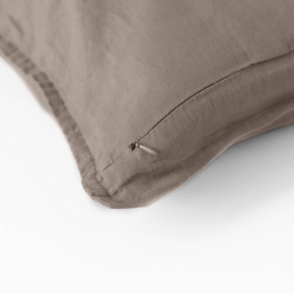 Washed linen cushion cover Songe grège