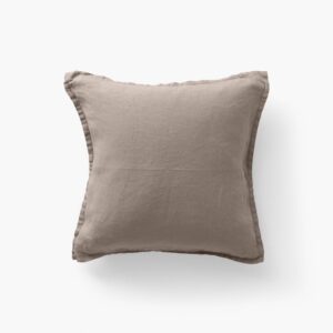 Songe Taupe Washed Linen Cushion Cover