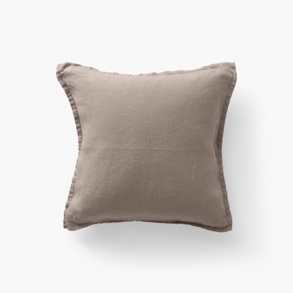 Songe Taupe Washed Linen Cushion Cover