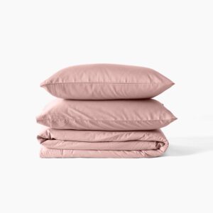 Organic Cotton Sateen Duvet Cover Blush