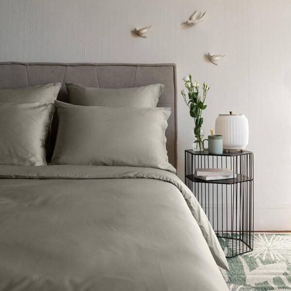 Organic Cotton Sateen Duvet Cover Jade