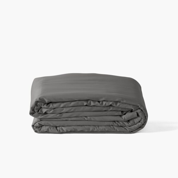 Organic Cotton Sateen Duvet Cover Pebble