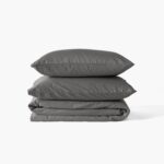 Organic Cotton Sateen Duvet Cover Pebble