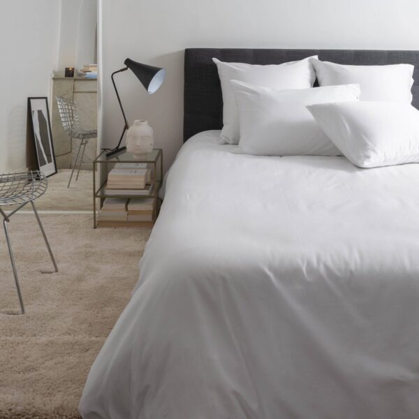 Organic Cotton Sateen Duvet Cover White