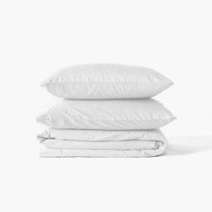 Organic Cotton Sateen Duvet Cover White