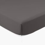Quartz Organic Washed Cotton Fitted Sheet - Pebble