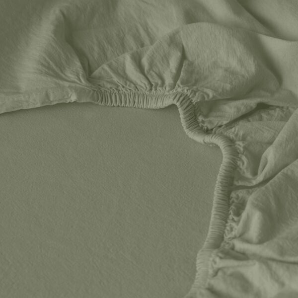 Organic Cotton Fitted Sheet Sage