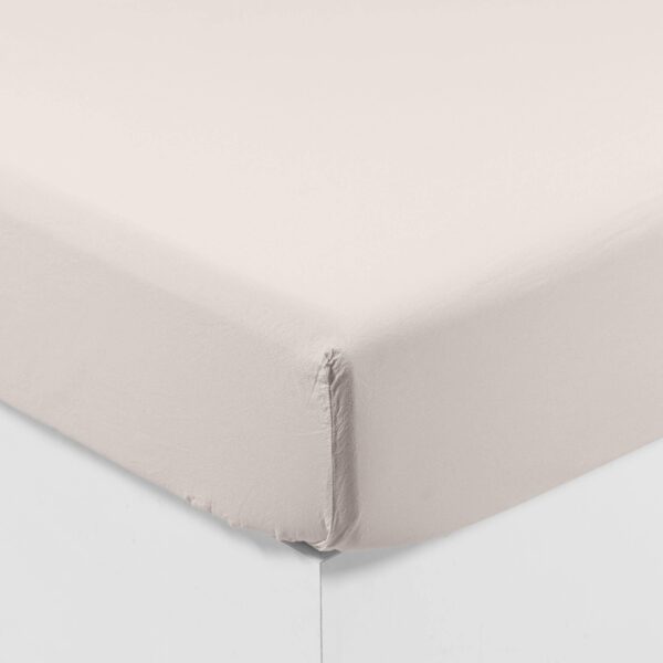 Organic Cotton Fitted Sheet Vanilla