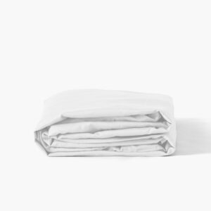 Organic Washed Cotton Fitted Sheet - White