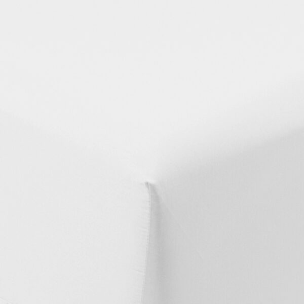 Organic Washed Cotton Fitted Sheet - White